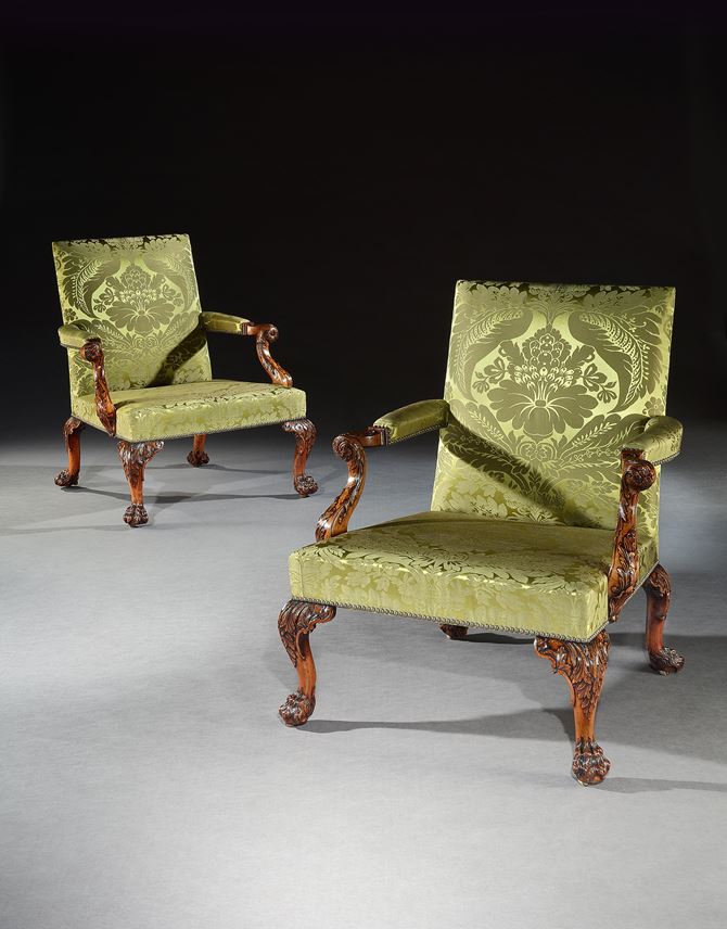 THE WIMPOLE HALL LIBRARY ARMCHAIRS | MasterArt